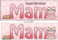Large DL Happy Birthday MAM 3D decoupage with Cute Little Cat