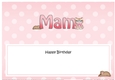 Large DL Happy Birthday MAM insert with Cute Little Cat