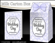 3D Wedding Flowers Milk Carton Treat Box Mini Kit