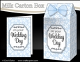 3D Wedding Flowers Milk Carton Treat Box Mini Kit
