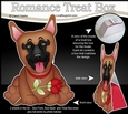 3D Valentine Treat Box Mini Kit - Cute Romantic German Shepherd Dog has a Rose