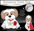 3D Valentine Treat Box Mini Kit - Cute Romantic Cavachon Dog has a Rose