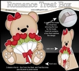 3D Valentine Treat Box Mini Kit - Livvy Teddy Bear has a bunch of Love Heart Flowers