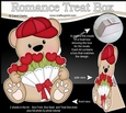 3D Valentine Treat Box Mini Kit - Austin Teddy Bear has a bunch of Love Heart Flowers
