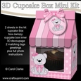 3D Mini Milk Carton Cupcake Treat Box Mini Kit - Cute Little Bessy Bear