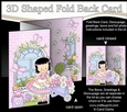 3D Shaped No-Hole Fold Back Mini Kit - Country Cottage Girlz Suzi has a Wheelbarrow filled with Flowers