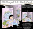 3D Shaped No-Hole Fold Back Mini Kit - Country Cottage Girlz Suzi has a Wheelbarrow filled with Flowers