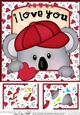 8 x 8 Scalloped Corner Topper - Love, Romance, Valentine - Koala Bear