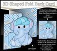 3D Shaped No-Hole Fold Back Mini Kit - Cute Little Levi Elephant