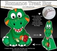3D Valentine Treat Box Mini Kit - Cute Dinosaur has a Rose