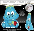 3D Valentine Treat Box Mini Kit - Cute Dinosaur has a Rose
