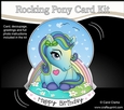 3D Shaped Rocking Card Mini Kit - Cute Little Pony Peppermint