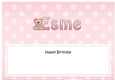 Large DL Happy Birthday ESME insert