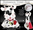 3D Valentine Treat Box Mini Kit - Cute Romantic Spotty Dog has a Rose