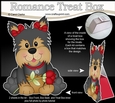 3D Valentine Treat Box Mini Kit - Cute Romantic Yorkie Dog has a Rose