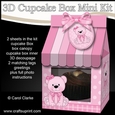 3D Mini Milk Carton Cupcake Treat Box Mini Kit - Cute Little Bliss Bear