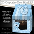 3D Mini Milk Carton Cupcake Treat Box Mini Kit - Cute Little Benjy Bear