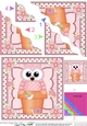 Flower Pot Friends Cute Little Owl Wavey Corner Stacker