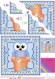 Flower Pot Friends Cute Little Owl Wavey Corner Stacker