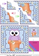 Flower Pot Friends Cute Little Owl Wavey Corner Stacker