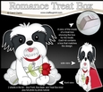 3D Valentine Treat Box Mini Kit - Cute Romantic Shih Tzu Dog has a Rose