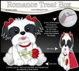3D Valentine Treat Box Mini Kit - Cute Romantic Shih Tzu Dog has a Rose