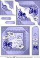 Daisies on metallic lace - Wavey Corner Stacker