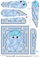 Cute Little Elephant Fan Pyramage Topper