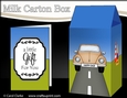 3D Milk Carton Treat Box - Gold VW Beetle Car