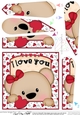 Fan Pyramage Topper - Love, Romance, Valentine - Teddy Bear