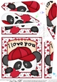 Fan Pyramage Topper - Love, Romance, Valentine - Panda Bear