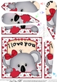 Fan Pyramage Topper - Love, Romance, Valentine - Koala Bear