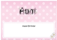 Large DL Happy Birthday AUNT insert