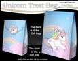 3D Gift Bag Mini Kit -  Cute Little Unicorn Rainbow 