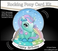 3D Shaped Rocking Card Mini Kit - Cute Little Pony Minty 