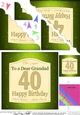 40th Birthday Grandad Champagne Fan Pyramage Topper