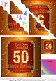 50th Birthday Grandad Beer Label Fan Pyramage Topper