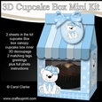 3D Mini Milk Carton Cupcake Treat Box Mini Kit - Cute Little Bobbi Bear