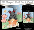 3D Shaped No-Hole Fold Back Card Kit - Flowerpot Friends - Little Scottie Dog Maisie