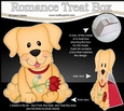 3D Valentine Treat Box Mini Kit - Cute Romantic Golden Labrador Dog has a Rose
