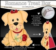 3D Valentine Treat Box Mini Kit - Cute Romantic Golden Labrador Dog has a Rose