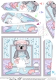 Cute Little Koala Bear Bathtub Buddies Fan Pyramage Topper