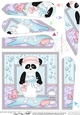Cute Little Panda Bear Bathtub Buddies Fan Pyramage Topper