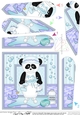 Cute Little Panda Bear Bathtub Buddies Fan Pyramage Topper