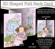 3D Shaped No-Hole Fold Back Mini Kit - Country Cottage Girlz Zoe has a Basket of Flowers