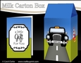 3D Milk Carton Treat Box - Black Taxi