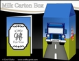 3D Milk Carton Treat Box - Blue Lorry