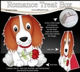 3D Valentine Treat Box Mini Kit - Cute Romantic Springer Spaniel Dog has a Rose