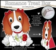 3D Valentine Treat Box Mini Kit - Cute Romantic Springer Spaniel Dog has a Rose