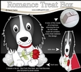 3D Valentine Treat Box Mini Kit - Cute Romantic Springer Spaniel Dog has a Rose